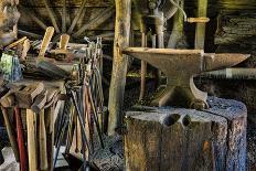USA, Virginia, Mabry Mill. Tools in Blacksmith Shop-Don Paulson-Photographic Print