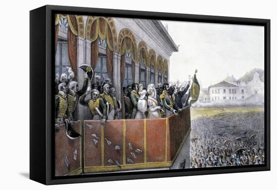 Don Pedro I's Acclamation as First Constitutional Emperor of Country-null-Framed Stretched Canvas