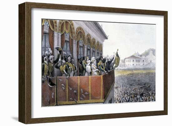 Don Pedro I's Acclamation as First Constitutional Emperor of Country-null-Framed Giclee Print