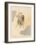 Don Quijote and Sancho Take to the Air on a Flying Machine in the Shape of a Horse-Joaquin Xaudaro-Framed Art Print