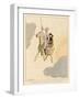 Don Quijote and Sancho Take to the Air on a Flying Machine in the Shape of a Horse-Joaquin Xaudaro-Framed Art Print