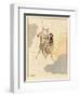 Don Quijote and Sancho Take to the Air on a Flying Machine in the Shape of a Horse-Joaquin Xaudaro-Framed Art Print