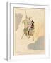 Don Quijote and Sancho Take to the Air on a Flying Machine in the Shape of a Horse-Joaquin Xaudaro-Framed Art Print