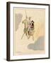 Don Quijote and Sancho Take to the Air on a Flying Machine in the Shape of a Horse-Joaquin Xaudaro-Framed Art Print