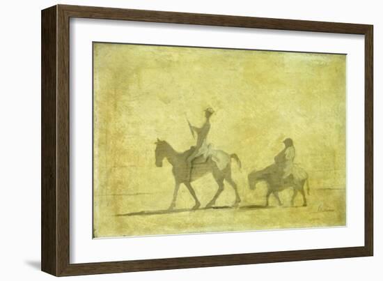 Don Quixote and Sancho Pansa-Honoré Daumier-Framed Giclee Print