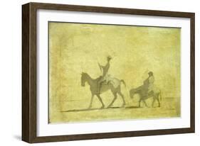 Don Quixote and Sancho Pansa-Honoré Daumier-Framed Giclee Print