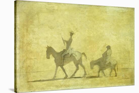 Don Quixote and Sancho Pansa-Honoré Daumier-Stretched Canvas