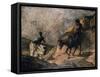 Don Quixote and Sancho Panza, 1866-Honore Daumier-Framed Stretched Canvas