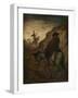 Don Quixote and Sancho Panza, C.1864–65 (Oil on Canvas)-Honore Daumier-Framed Giclee Print