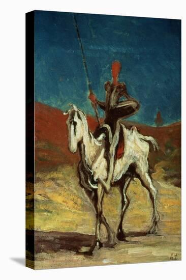 Don Quixote and Sancho Panza, circa 1865-1870-Honore Daumier-Stretched Canvas