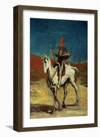 Don Quixote and Sancho Panza, circa 1865-1870-Honore Daumier-Framed Giclee Print