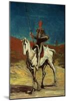 Don Quixote and Sancho Panza, circa 1865-1870-Honore Daumier-Mounted Giclee Print