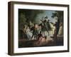 Don Quixote and Sancho Panza on a Wooden Horse-Jean-frederic Schall-Framed Giclee Print