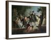 Don Quixote and Sancho Panza on a Wooden Horse-Jean-frederic Schall-Framed Giclee Print