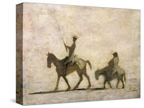 Don Quixote and Sancho Panza-Honore Daumier-Stretched Canvas