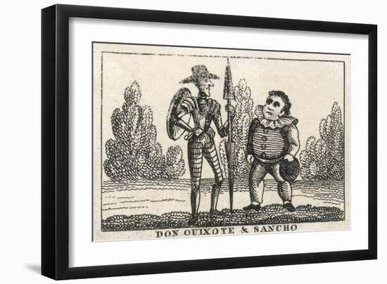 Don Quixote and Sancho Panza-W. Davidson-Framed Art Print