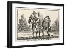 Don Quixote and Sancho Panza-W. Davidson-Framed Art Print