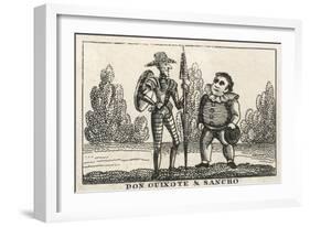 Don Quixote and Sancho Panza-W. Davidson-Framed Art Print