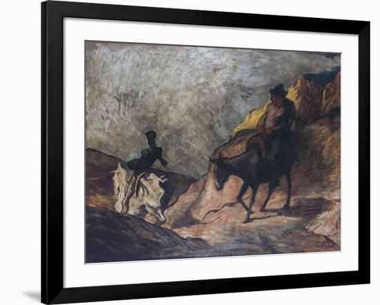 Don Quixote and Sancho Panza-Honore Daumier-Framed Giclee Print