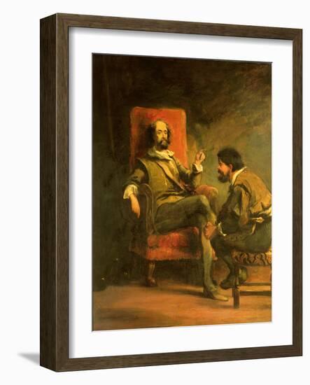 Don Quixote and Sancho Panza-Sir John Gilbert-Framed Giclee Print