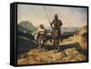 Don Quixote and Sancho-Alexandre Gabriel Decamps-Framed Stretched Canvas