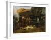 Don Quixote and the Goat Herders, 1870-Anton Alexander von Werner-Framed Giclee Print