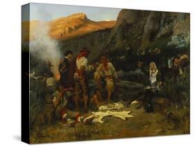 Don Quixote and the Goat Herders, 1870-Anton Alexander von Werner-Stretched Canvas