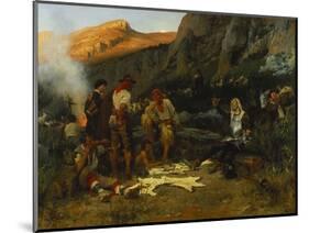 Don Quixote and the Goat Herders, 1870-Anton Alexander von Werner-Mounted Giclee Print