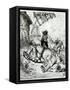 Don Quixote and the Windmills, from Don Quixote de La Mancha by Miguel Cervantes-Gustave Doré-Framed Stretched Canvas