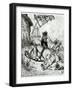 Don Quixote and the Windmills, from Don Quixote de La Mancha by Miguel Cervantes-Gustave Doré-Framed Giclee Print