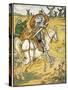 Don Quixote and the Windmills, Illustration from 'Don Quixote of the Mancha' Retold by Judge Parry-Walter Crane-Stretched Canvas