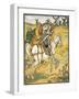 Don Quixote and the Windmills, Illustration from 'Don Quixote of the Mancha' Retold by Judge Parry-Walter Crane-Framed Giclee Print