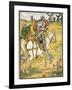 Don Quixote and the Windmills, Illustration from 'Don Quixote of the Mancha' Retold by Judge Parry-Walter Crane-Framed Giclee Print