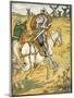 Don Quixote and the Windmills, Illustration from 'Don Quixote of the Mancha' Retold by Judge Parry-Walter Crane-Mounted Giclee Print