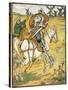 Don Quixote and the Windmills, Illustration from 'Don Quixote of the Mancha' Retold by Judge Parry-Walter Crane-Stretched Canvas