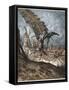 Don Quixote and the Windmills-Stefano Bianchetti-Framed Stretched Canvas