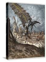 Don Quixote and the Windmills-Stefano Bianchetti-Stretched Canvas