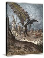 Don Quixote and the Windmills-Stefano Bianchetti-Stretched Canvas
