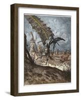 Don Quixote and the Windmills-Stefano Bianchetti-Framed Giclee Print