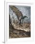 Don Quixote and the Windmills-Stefano Bianchetti-Framed Giclee Print