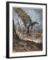 Don Quixote and the Windmills-Stefano Bianchetti-Framed Giclee Print