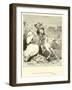 Don Quixote Attacked by the Bearer-Sir John Gilbert-Framed Giclee Print