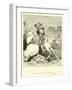 Don Quixote Attacked by the Bearer-Sir John Gilbert-Framed Giclee Print