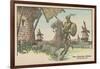 Don Quixote Attacks the Windmill-null-Framed Art Print