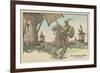 Don Quixote Attacks the Windmill-null-Framed Art Print