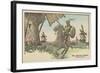 Don Quixote Attacks the Windmill-null-Framed Art Print