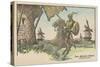 Don Quixote Attacks the Windmill-null-Stretched Canvas