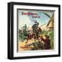 Don Quixote Brand - Alhambra, California - Citrus Crate Label-Lantern Press-Framed Art Print
