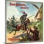 Don Quixote Brand - Alhambra, California - Citrus Crate Label-Lantern Press-Mounted Art Print