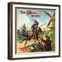 Don Quixote Brand - Alhambra, California - Citrus Crate Label-Lantern Press-Framed Art Print